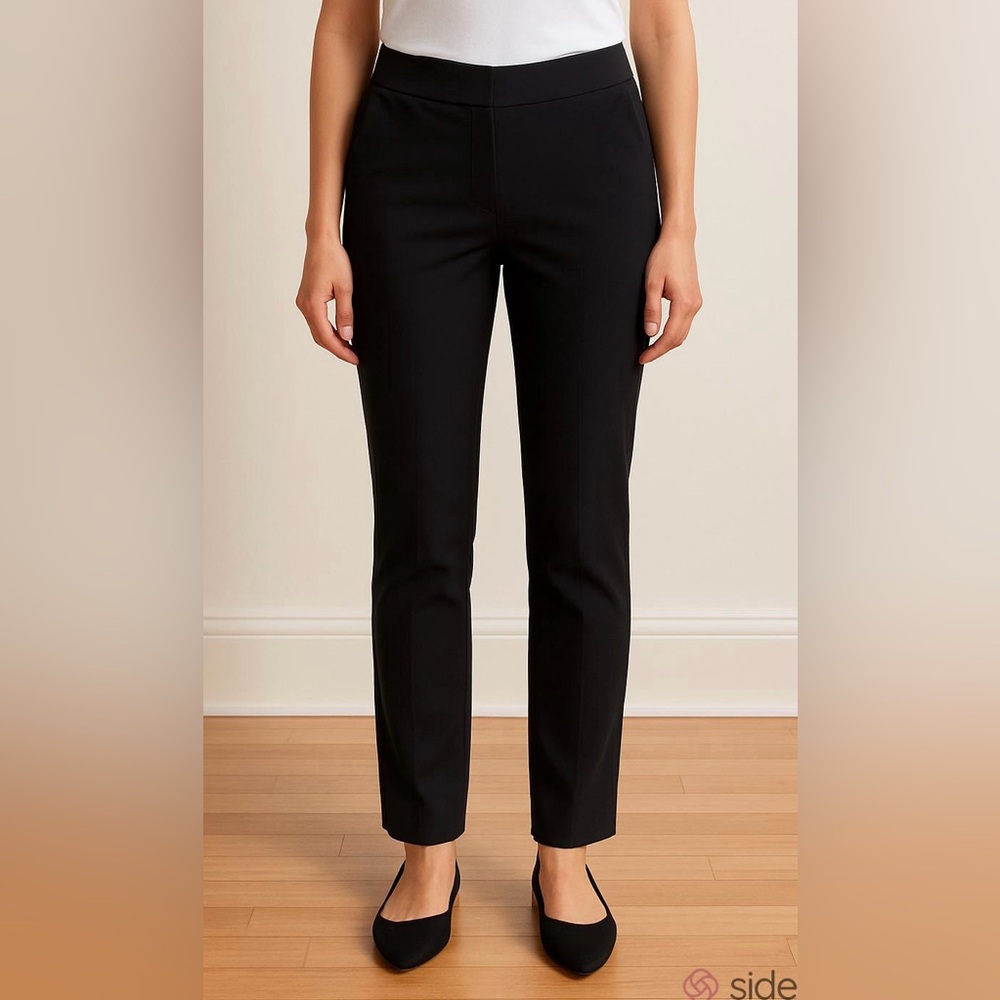 Lafayette 148 New York Black SZ 4 Quiet Luxury Designer Minimalist Casual Pants